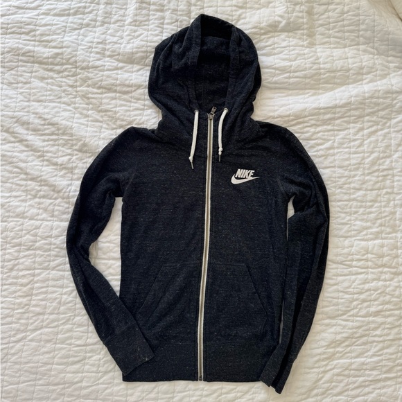 Nike Women's Dark Gray Zip-Up Hoodie - Picture 2 of 5